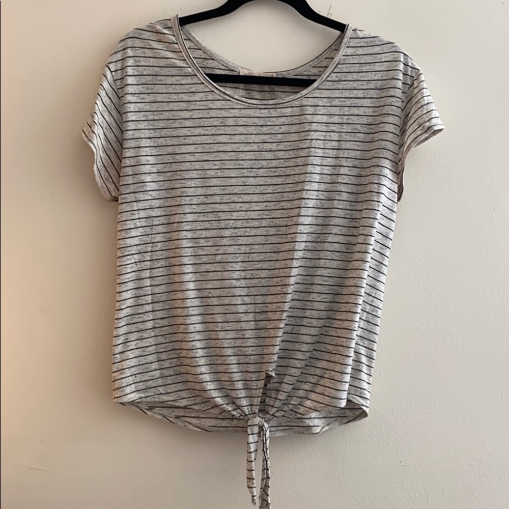 Striped cap sleeve shirt